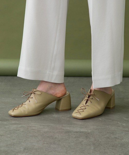 UNITED TOKYO（ユナイテッドトウキョウ）の「レースアップサボ（その他シューズ・レディース・ブラック/ベージュ・1/2）」の19枚目の写真