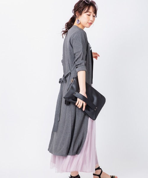 JETSET SOLO PLUS (ジェットセットソロプラス)の「スパークリング ロングカーディガン(カーディガン/ボレロ・レディース・チャコールグレー/ライトグレー/ベージュ・FREE)」の7枚目の写真