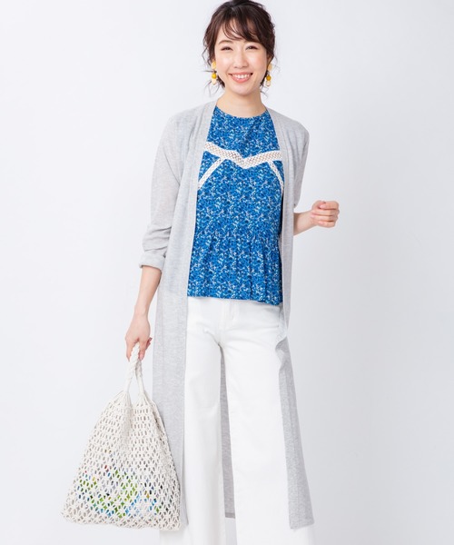 JETSET SOLO PLUS (ジェットセットソロプラス)の「スパークリング ロングカーディガン(カーディガン/ボレロ・レディース・チャコールグレー/ライトグレー/ベージュ・FREE)」の5枚目の写真