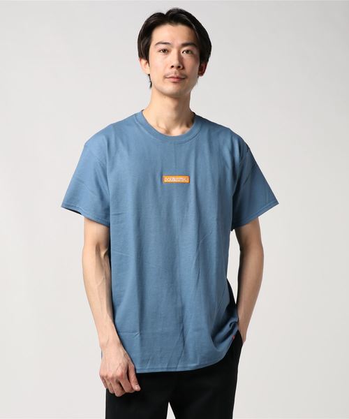 DOUBLE STEAL(ダブルスティール)の「EXPLODE BOX LOGO 半袖Tシャツ(Tシャツ/カットソー・メンズ・パープル/ベージュ/インディゴブルー/グリーン/ダークグリーン/ライトグリーン・X-LARGE/MEDIUM/LARGE)」の13枚目の写真
