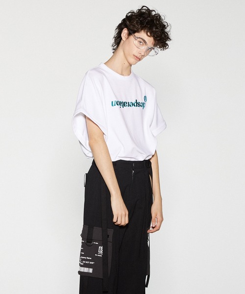 SHAREEF（シャリーフ）の「BLOCK JQ DOLMAN S/S T（Tシャツ/カットソー・メンズ・ダークグリーン/ブラック/ホワイト/ブラウン・3/2/1）」の2枚目の写真