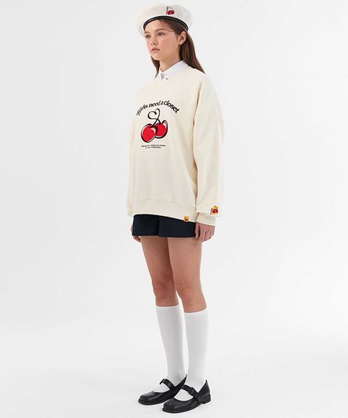 ★韓国の人気★【ROMANTIC CROWN】★FLECK POCKET SWEAT SHIR.T ROMANTIC CROWN☆FLECK POCKET SWEAT SHIRT