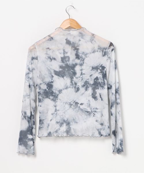 WEGO(ウィゴー)の「WEGO/タイダイシースルーTシャツ(Tシャツ/カットソー・レディース・グレー・FREE)」の2枚目の写真
