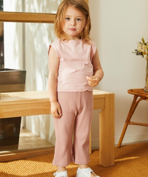 ＆yam（アンドヤム）の「スソスリットリブパンツ（その他パンツ・キッズ・ホワイト/ブラック/ベージュ/ピンク/ブラウン・100/120/140/110/130/90/150/160）」の5枚目の写真