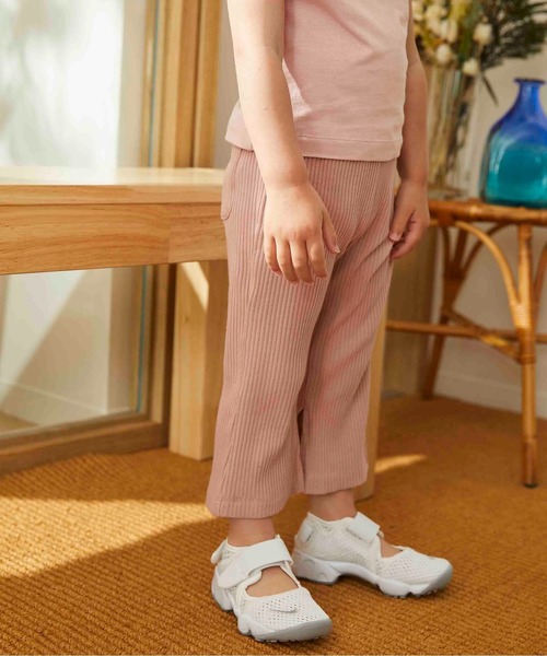 ＆yam（アンドヤム）の「スソスリットリブパンツ（その他パンツ・キッズ・ホワイト/ブラック/ベージュ/ピンク/ブラウン・100/120/140/110/130/90/150/160）」の11枚目の写真