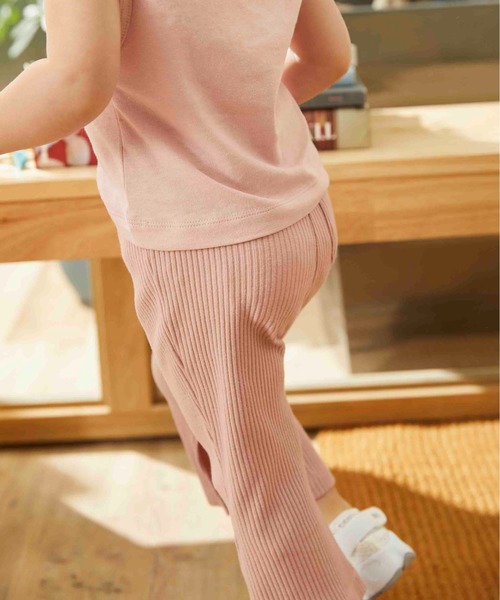 ＆yam（アンドヤム）の「スソスリットリブパンツ（その他パンツ・キッズ・ホワイト/ブラック/ベージュ/ピンク/ブラウン・100/120/140/110/130/90/150/160）」の13枚目の写真