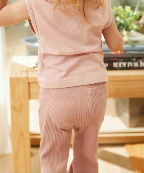 ＆yam（アンドヤム）の「スソスリットリブパンツ（その他パンツ・キッズ・ホワイト/ブラック/ベージュ/ピンク/ブラウン・100/120/140/110/130/90/150/160）」の14枚目の写真