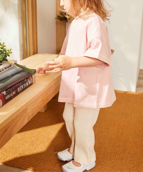 ＆yam（アンドヤム）の「スソスリットリブパンツ（その他パンツ・キッズ・ホワイト/ブラック/ベージュ/ピンク/ブラウン・100/120/140/110/130/90/150/160）」の7枚目の写真