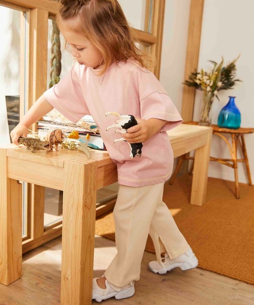 ＆yam（アンドヤム）の「スソスリットリブパンツ（その他パンツ・キッズ・ホワイト/ブラック/ベージュ/ピンク/ブラウン・100/120/140/110/130/90/150/160）」の9枚目の写真