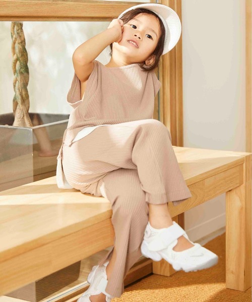 ＆yam（アンドヤム）の「スソスリットリブパンツ（その他パンツ・キッズ・ホワイト/ブラック/ベージュ/ピンク/ブラウン・100/120/140/110/130/90/150/160）」の21枚目の写真