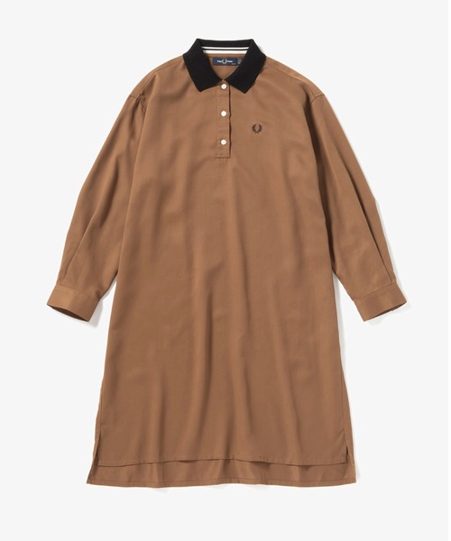 フレッドペリー　ブラウン　ポロワンピース　 S FRED PERRY（フレッドペリー）の「Twin Tipped Pique Dress