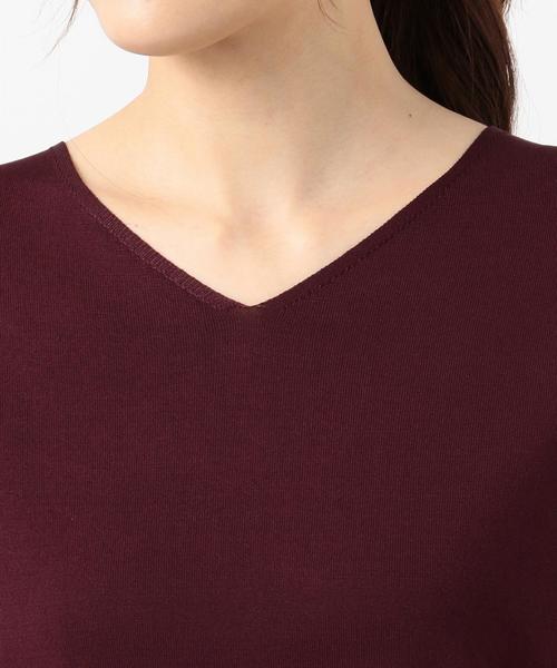 J.PRESS(ジェイプレス)の「【洗える】レーヨンストレッチ Vネック ニット(ニット/セーター・レディース・ブラック系/黄土色系/グリーン系/ワイン系・F)」の8枚目の写真