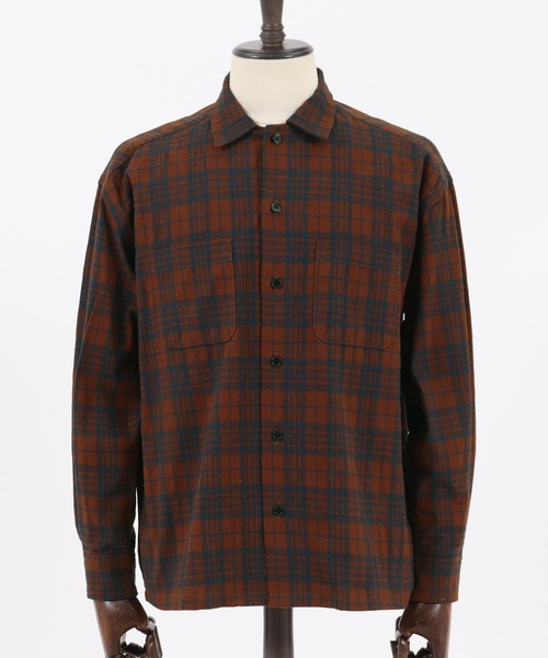 CAMBIO（カンビオ）の「ms4406-チェックシャツ（シャツ/ブラウス・メンズ・ホワイト/ブラウン/ベージュ・S/M/L）」の18枚目の写真