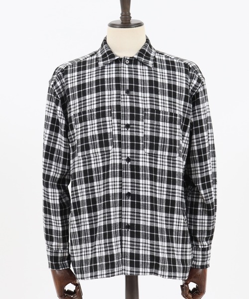 CAMBIO（カンビオ）の「ms4406-チェックシャツ（シャツ/ブラウス・メンズ・ホワイト/ブラウン/ベージュ・S/M/L）」の20枚目の写真