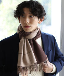 BEAMS | BEAMS / ウインドウペーンチェック リバーシブル カシミヤ マフラー(マフラー)