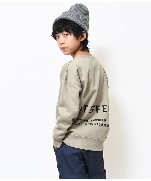 RAT EFFECT（ラットエフェクト）の「【裏起毛】バックロゴビッグトレーナー（スウェット・キッズ・チャコールグレー/ブラック/ベージュ/ブラウン/グレー/カーキ・120/130/140/150/160/170）」の5枚目の写真
