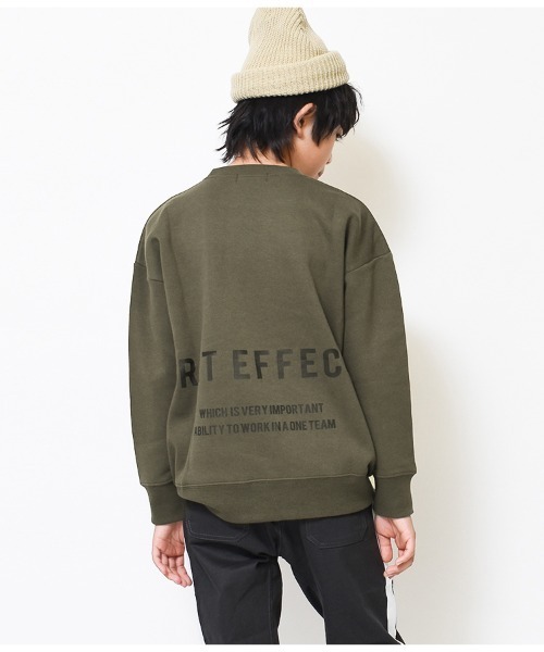 RAT EFFECT（ラットエフェクト）の「【裏起毛】バックロゴビッグトレーナー（スウェット・キッズ・チャコールグレー/ブラック/ベージュ/ブラウン/グレー/カーキ・120/130/140/150/160/170）」の6枚目の写真