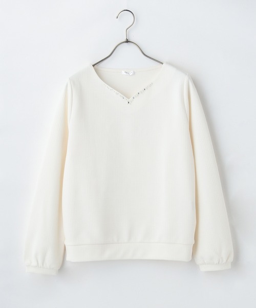 Honeys（ハニーズ）の「ビジュー付プルオーバー（Tシャツ