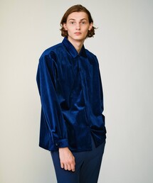 メンズのシャツ ブラウス ブルー ネイビー 青色系 ベロア ファッション通販 Zozotown