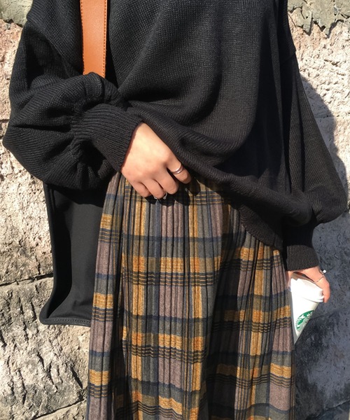 Girly Doll（ガーリードール）の「カラーチェックプリーツスカート（スカート・レディース・イエロー/グリーン/ネイビー/ブラウン・M/L）」の14枚目の写真