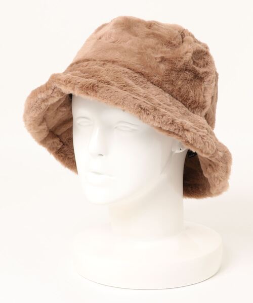 ammy.(エイミードット)の「【 ammy. / エイミードット 】 ふわふわ ファー バケット ハット(ハット・レディース・ブラック/キャメル/ホワイト/ナチュラル/グレイッシュベージュ/ブラウン/ベージュ/ピンク・FREE)」の17枚目の写真