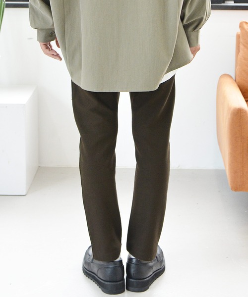 MinoriTY(マイノリティ)の「【MinoriTY】ピンタックステーパードパンツ スキニーパンツ メンズ 無地 秋服 夏服(スラックス・メンズ・ブラウン/チャコール/ネイビー/ブラック・L/M/XL)」の20枚目の写真