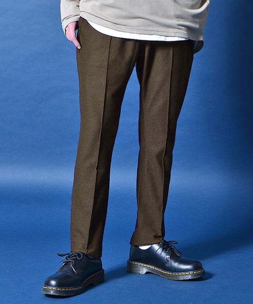 MinoriTY(マイノリティ)の「【MinoriTY】ピンタックステーパードパンツ スキニーパンツ メンズ 無地 秋服 夏服(スラックス・メンズ・ブラウン/チャコール/ネイビー/ブラック・L/M/XL)」の8枚目の写真