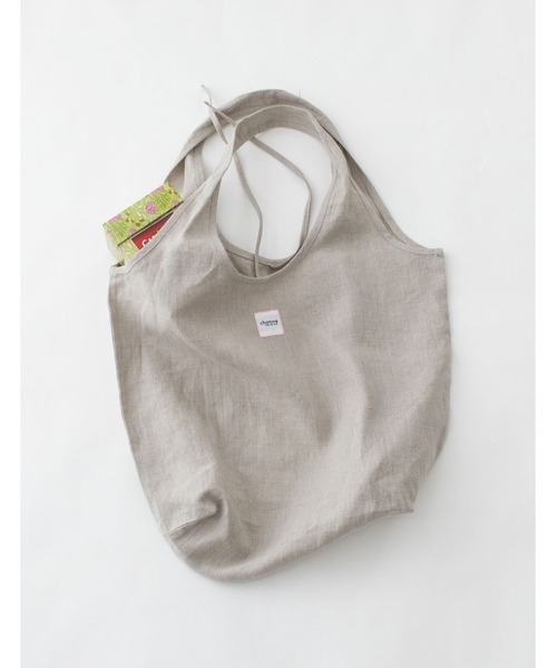 chanvre nop de nod(シャンブルノップドゥノッド)の「chanvre レジ袋・エコバッグ(エコバッグ/サブバッグ・レディース・ブラック/オフホワイト/ブルー/ダークブルー/スミクロ/キナリ・8)」の2枚目の写真