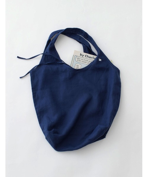 chanvre nop de nod(シャンブルノップドゥノッド)の「chanvre レジ袋・エコバッグ(エコバッグ/サブバッグ・レディース・ブラック/オフホワイト/ブルー/ダークブルー/スミクロ/キナリ・8)」の8枚目の写真