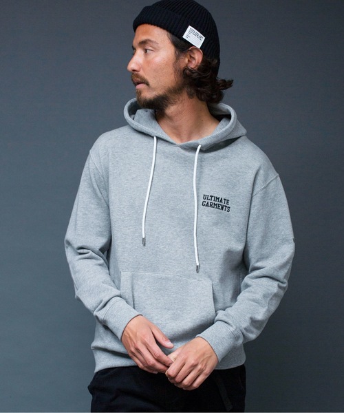 Magine（マージン）の「"ULTIMATE GARMENTS"SWEAT PARKA:裏毛裏起毛 刺繍入り スウェット パーカ（パーカー・メンズ・ホワイト/ブラック/グレー/オリーブ・44/46/48）」の3枚目の写真