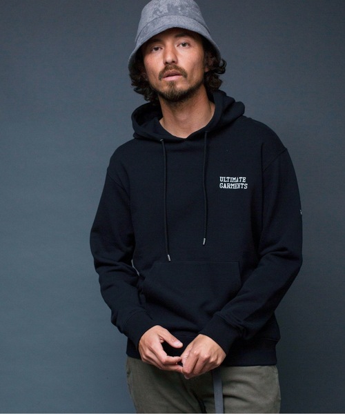 Magine（マージン）の「"ULTIMATE GARMENTS"SWEAT PARKA:裏毛裏起毛 刺繍入り スウェット パーカ（パーカー・メンズ・ホワイト/ブラック/グレー/オリーブ・44/46/48）」の2枚目の写真