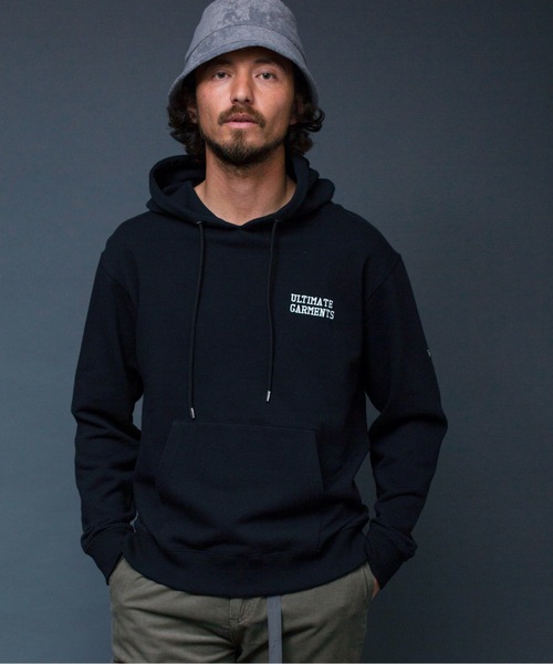 Magine（マージン）の「"ULTIMATE GARMENTS"SWEAT PARKA:裏毛裏起毛 刺繍入り スウェット パーカ（パーカー・メンズ・ホワイト/ブラック/グレー/オリーブ・44/46/48）」の8枚目の写真