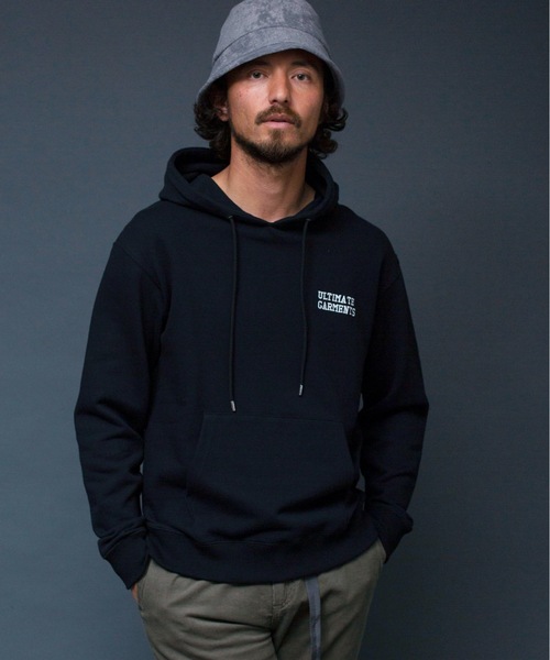 Magine（マージン）の「"ULTIMATE GARMENTS"SWEAT PARKA:裏毛裏起毛 刺繍入り スウェット パーカ（パーカー・メンズ・ホワイト/ブラック/グレー/オリーブ・44/46/48）」の10枚目の写真