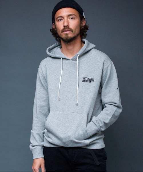 Magine（マージン）の「"ULTIMATE GARMENTS"SWEAT PARKA:裏毛裏起毛 刺繍入り スウェット パーカ（パーカー・メンズ・ホワイト/ブラック/グレー/オリーブ・44/46/48）」の13枚目の写真