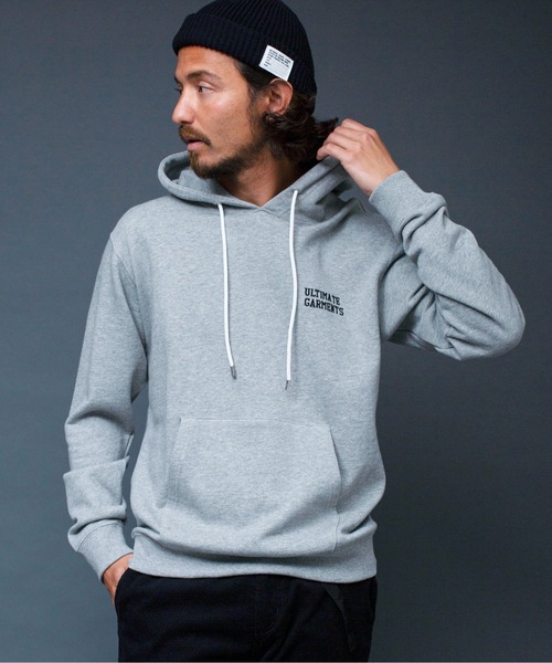 Magine（マージン）の「"ULTIMATE GARMENTS"SWEAT PARKA:裏毛裏起毛 刺繍入り スウェット パーカ（パーカー・メンズ・ホワイト/ブラック/グレー/オリーブ・44/46/48）」の12枚目の写真