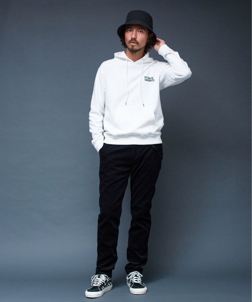 Magine（マージン）の「"ULTIMATE GARMENTS"SWEAT PARKA:裏毛裏起毛 刺繍入り スウェット パーカ（パーカー・メンズ・ホワイト/ブラック/グレー/オリーブ・44/46/48）」の17枚目の写真