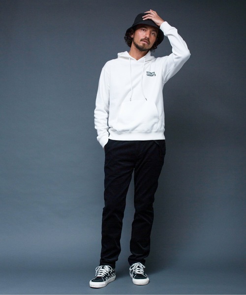 Magine（マージン）の「"ULTIMATE GARMENTS"SWEAT PARKA:裏毛裏起毛 刺繍入り スウェット パーカ（パーカー・メンズ・ホワイト/ブラック/グレー/オリーブ・44/46/48）」の18枚目の写真