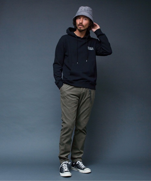 Magine（マージン）の「"ULTIMATE GARMENTS"SWEAT PARKA:裏毛裏起毛 刺繍入り スウェット パーカ（パーカー・メンズ・ホワイト/ブラック/グレー/オリーブ・44/46/48）」の21枚目の写真