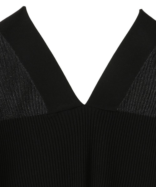 TEVALT（ヴァレット）の「シアーマルチリブ　ショート丈　ニットカーディガン（カーディガン/ボレロ・レディース・ブラック/ベージュ/ブルー/ブラウン/グレー/パープル・38）」の18枚目の写真