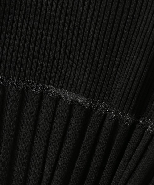 TEVALT（ヴァレット）の「シアーマルチリブ　ショート丈　ニットカーディガン（カーディガン/ボレロ・レディース・ブラック/ベージュ/ブルー/ブラウン/グレー/パープル・38）」の19枚目の写真