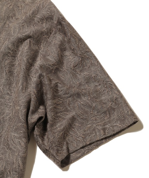 MEN'S BIGI(メンズビギ)の「ボタニカルジャガードメッシュ調カットソー(Tシャツ/カットソー・メンズ・チャコールグレー/ベージュ/グリーン・01/02/03)」の18枚目の写真