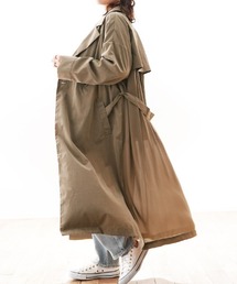 バックシフォン切替トレンチコート