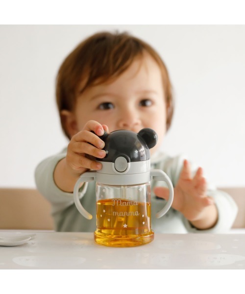 10mois（ディモワ）の「10mois mamamanma ストローマグ（マグ/哺乳瓶/お食事グッズ・キッズ・ライトグレー・ONE SIZE）」の2枚目の写真
