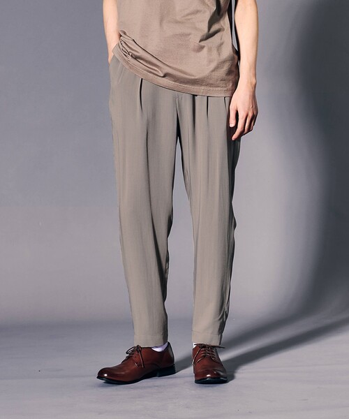 tk.TAKEO KIKUCHI（ティーケータケオキクチ）の「◆【WEB限定】ナメラカテーパードパンツ（その他パンツ・メンズ・ブラック/カーキ/ベージュ・01/02/03）」の3枚目の写真