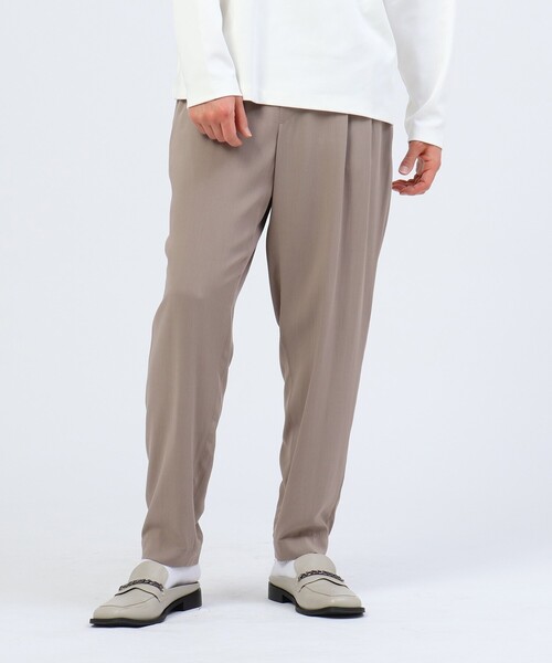 tk.TAKEO KIKUCHI（ティーケータケオキクチ）の「◆【WEB限定】ナメラカテーパードパンツ（その他パンツ・メンズ・ブラック/カーキ/ベージュ・01/02/03）」の4枚目の写真