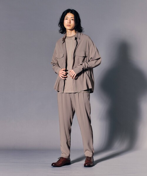 tk.TAKEO KIKUCHI（ティーケータケオキクチ）の「◆【WEB限定】ナメラカテーパードパンツ（その他パンツ・メンズ・ブラック/カーキ/ベージュ・01/02/03）」の21枚目の写真