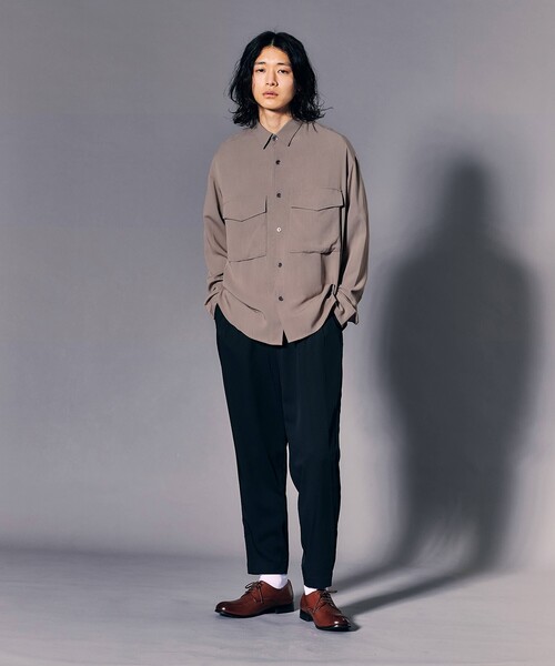 tk.TAKEO KIKUCHI（ティーケータケオキクチ）の「◆【WEB限定】ナメラカテーパードパンツ（その他パンツ・メンズ・ブラック/カーキ/ベージュ・01/02/03）」の11枚目の写真