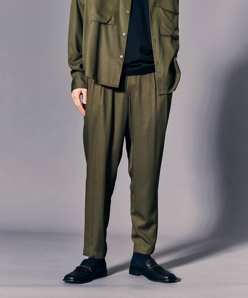 tk.TAKEO KIKUCHI（ティーケータケオキクチ）の「◆【WEB限定】ナメラカテーパードパンツ（その他パンツ・メンズ・ブラック/カーキ/ベージュ・01/02/03）」の5枚目の写真