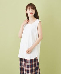 CUBE SUGAR | WEB限定 リサイクル天竺 ラウンド裾 タンクトップ(タンクトップ)