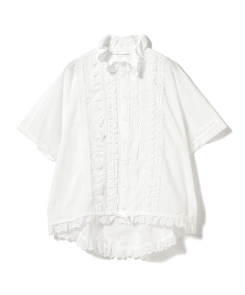 TORITO × BEAMS BOYタテフリル ショートスリーブ 半袖ブラウス TORITO × BEAMS BOYタテフリル ショートスリーブ 半袖ブラウス